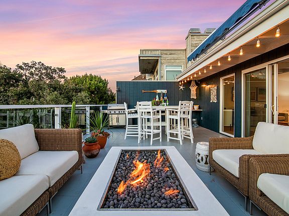 Sunset on the large deck.