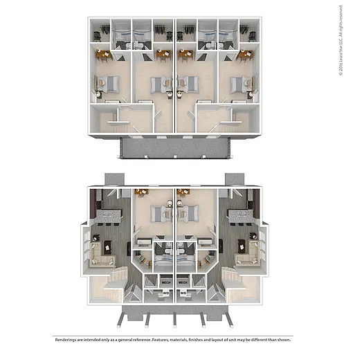 Floor plan 3 Duplex Upper Deck