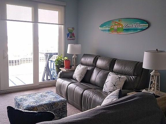 New leather reclining sofa