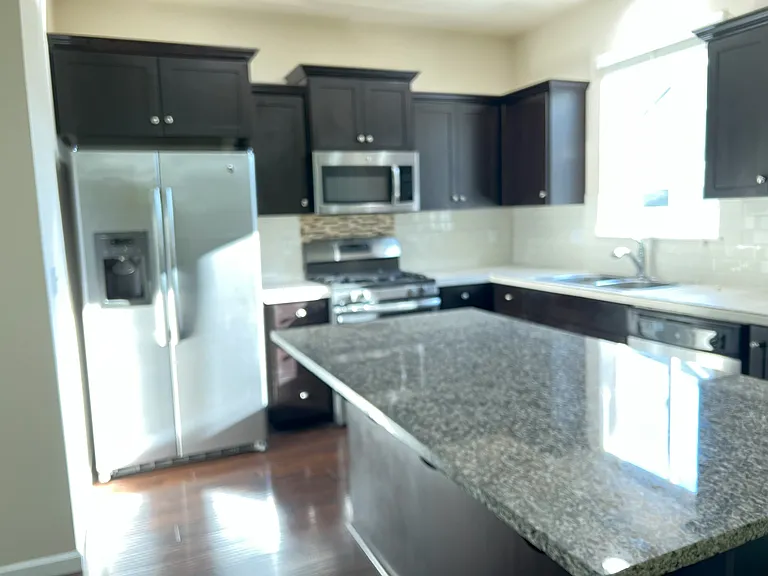 Kitchen with granite island