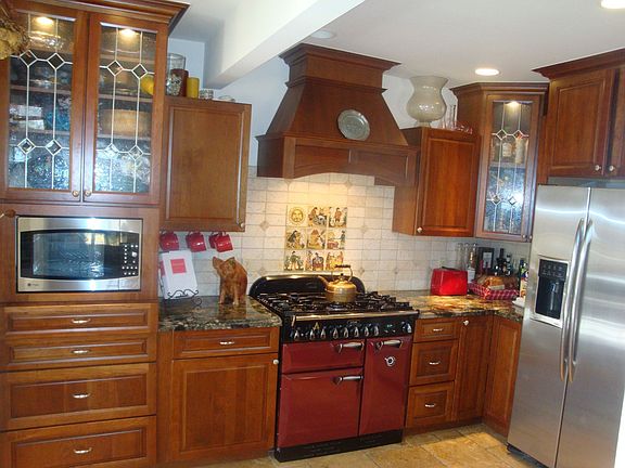Travertine floors, AGA stove
