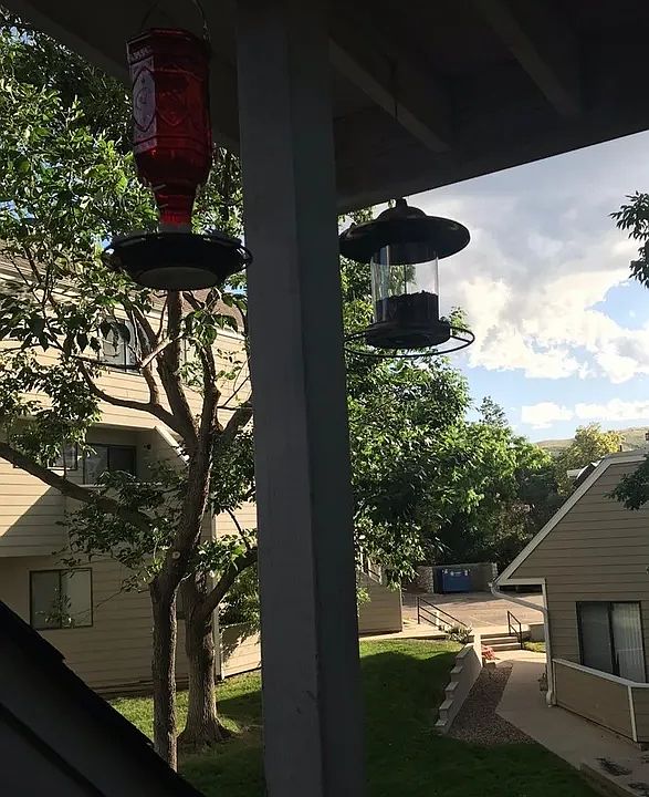 Private covered patio with northwest facing views