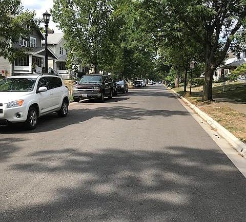 street out front going south