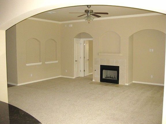 Kitchen opens to family room 