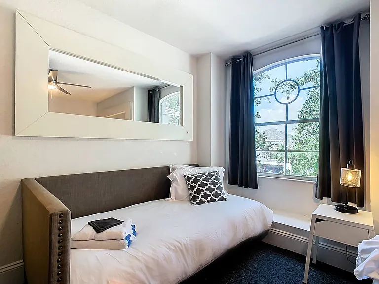 Choose between a king bed or two twins, plus a comfortable sofa.