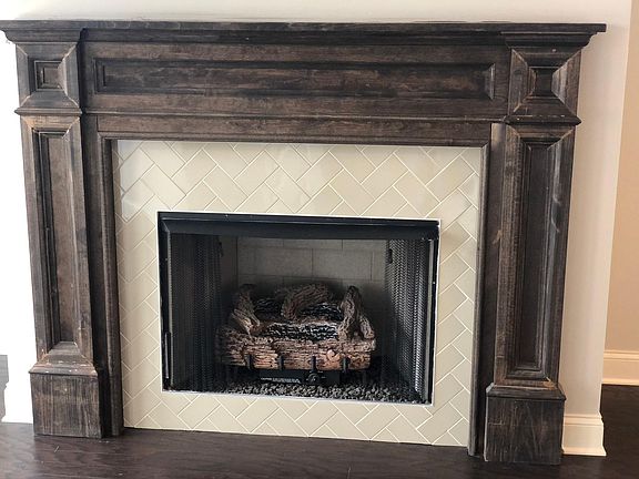 Gas logs in living room