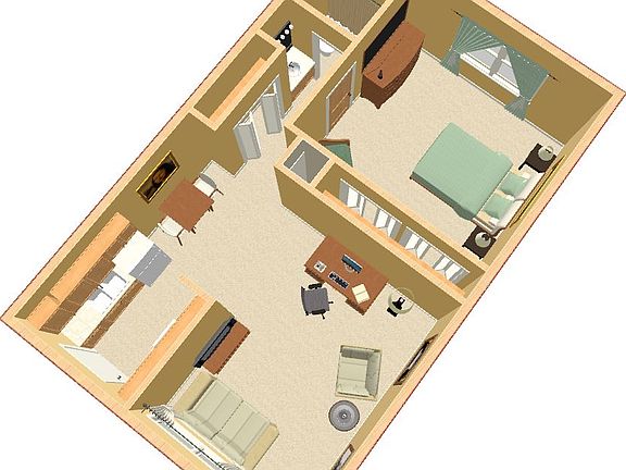 AppSouth F -1 Bedroom - wFurn -R4_03202015