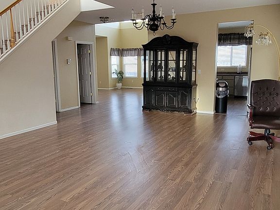 Living room and dining room