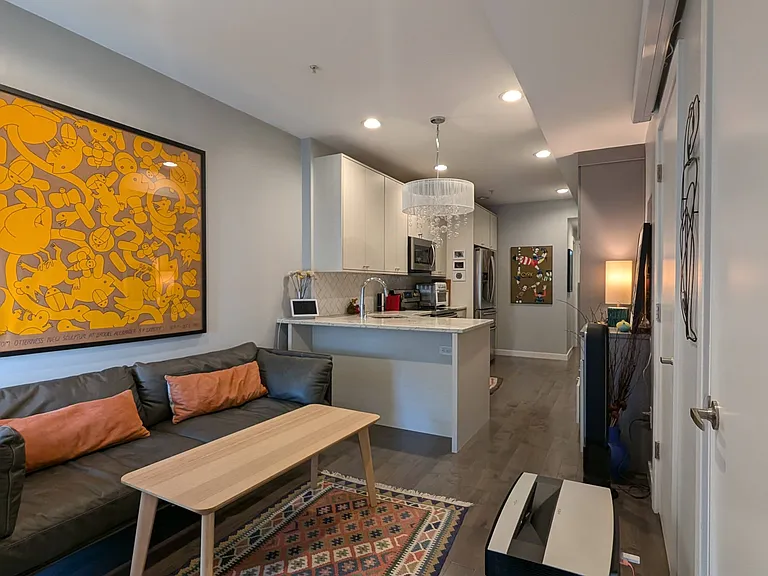 Living room and kitchen