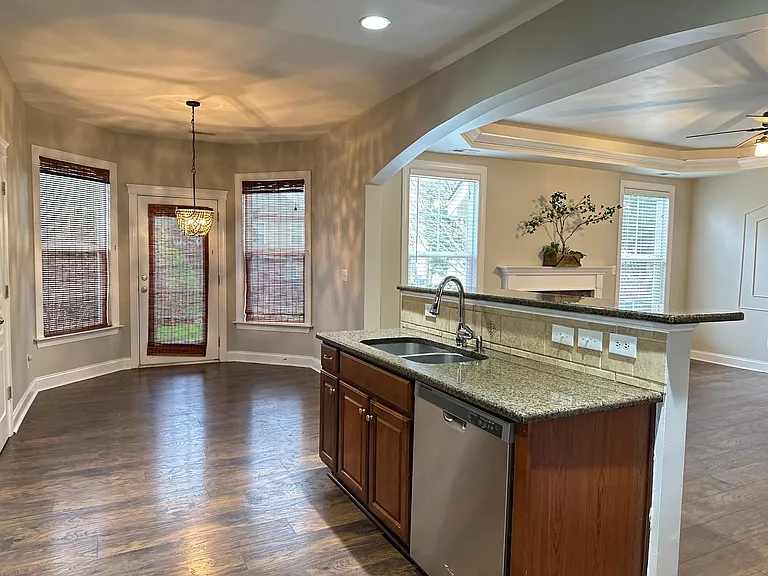 Kitchen and breakfast area. Open to living room