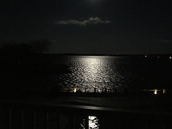 Moonrise over the water