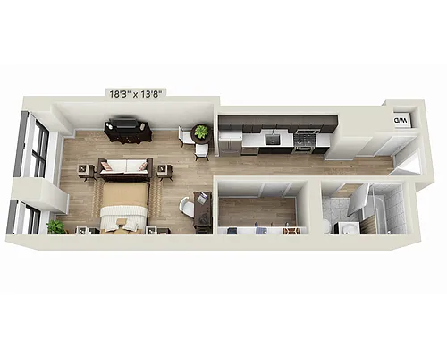 Floor plan Studio E1Y