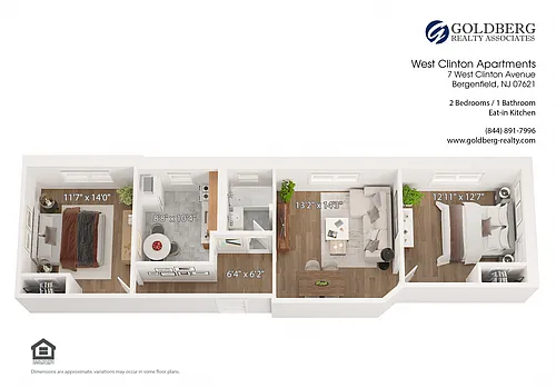 Floor plan Two Bedroom