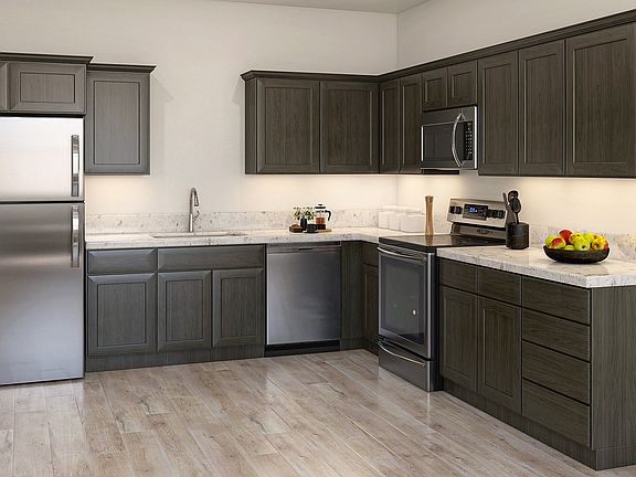 Beautiful kitchen with stainless steel appliances