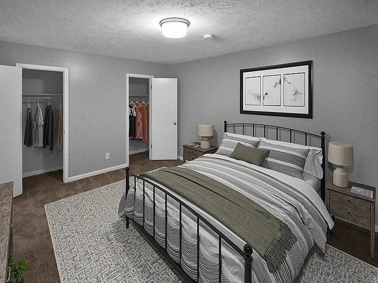 Bedroom with Two Closets