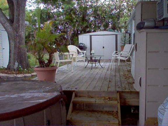 Raised deck area/shed