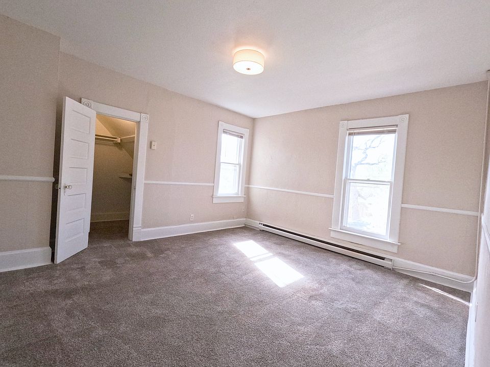 The bedroom and closet.