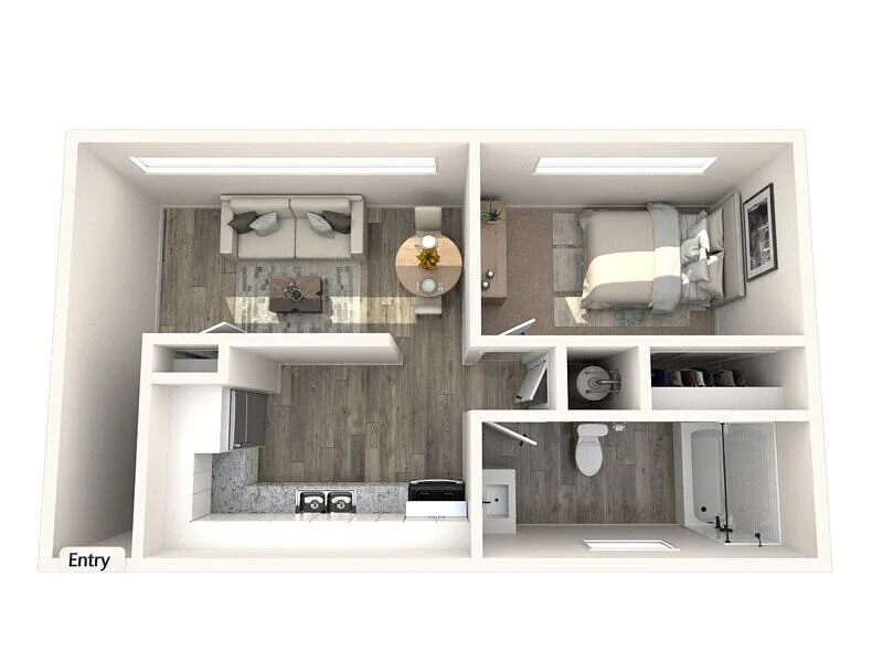 Floor plan ONE BEDROOM