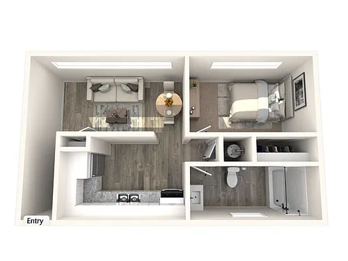 Floor plan ONE BEDROOM