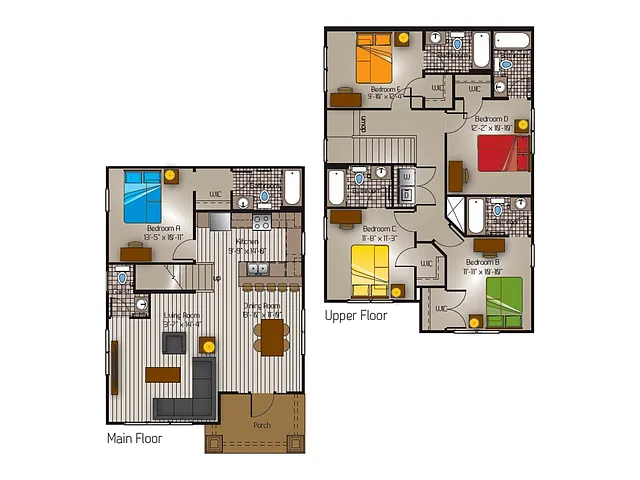 Floor plan Bandera 5x5.5