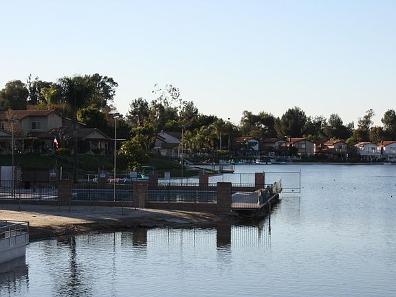 Large pool next to lake