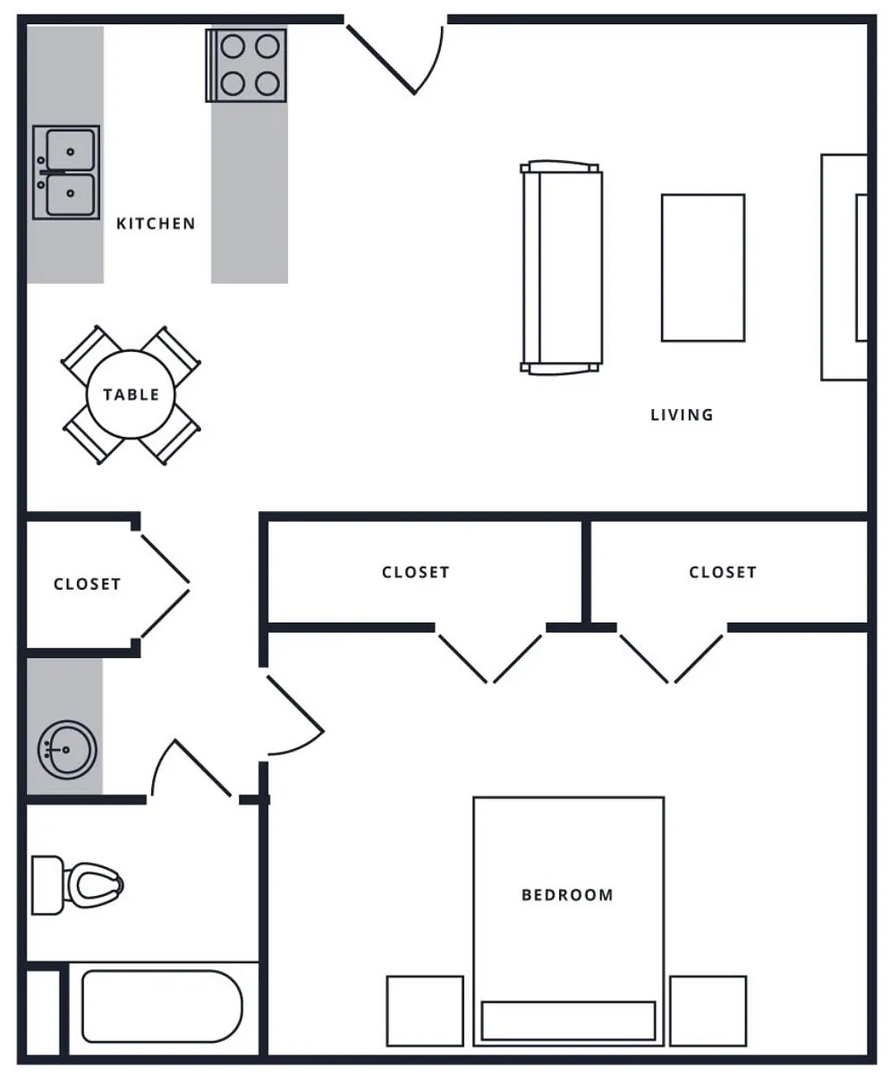 Floor plan One Bedroom
