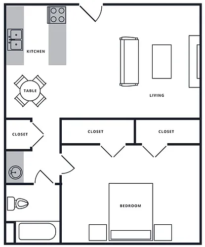 Floor plan One Bedroom