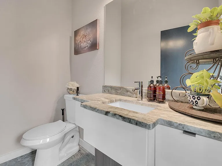 Half bath on top floor