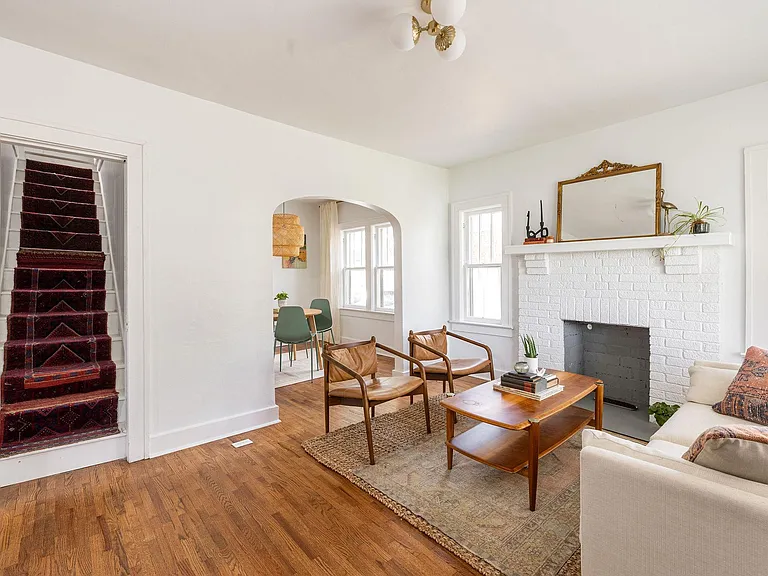 Gorgeous vintage archways and custom kilim stair runner!