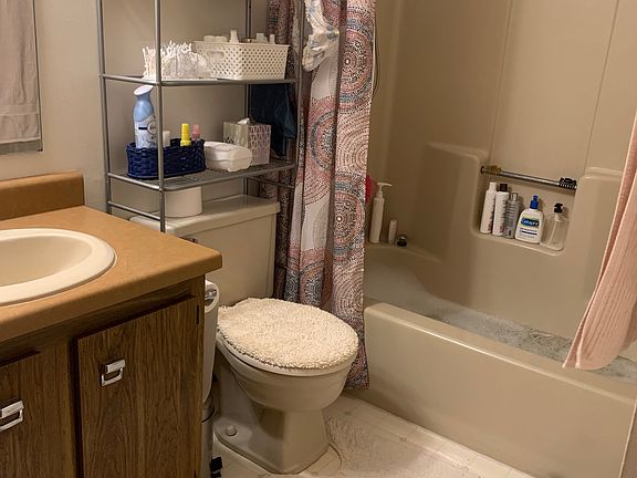 This is a older photograph. I have a new 17" white soaker tub and shower installed.