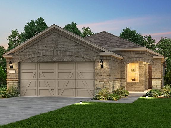 Exterior D, the Taft Street with stone accents and 2-car garage