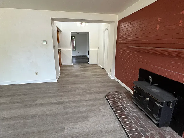 A look from living room to dining room