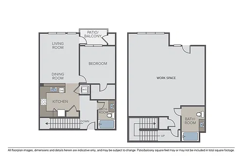 Floor plan Plan 1G Townhome Live/Work