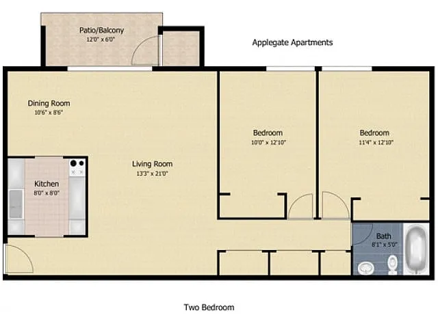 Floor plan 2 Bedroom