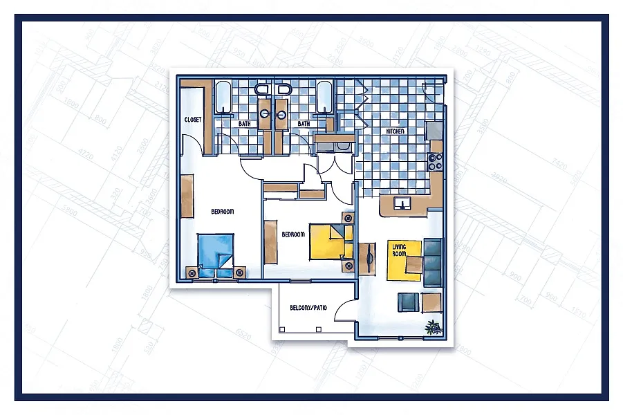 Floor plan 2 Bedroom