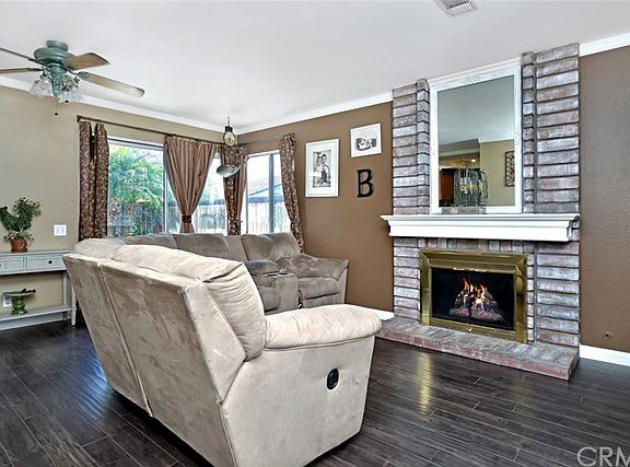 The Family room with a cozy fireplace