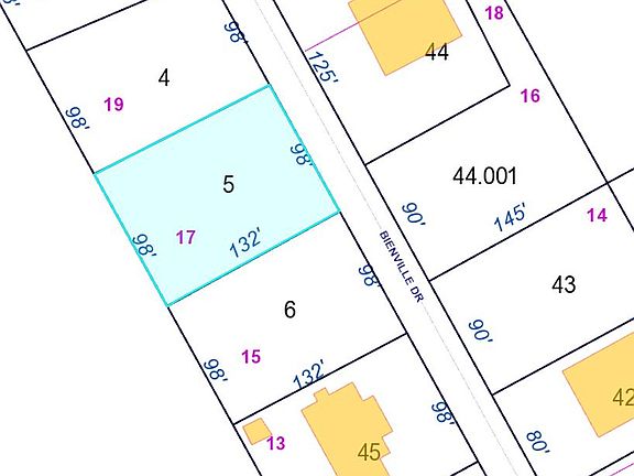 98 x 132 cleared vacant lot