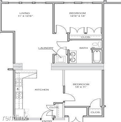 2 Bedroom layout