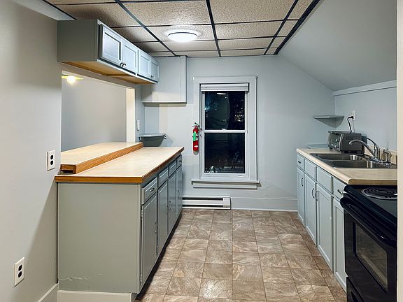 kitchen view (fridge is missing, will be on the left in front of outlet)