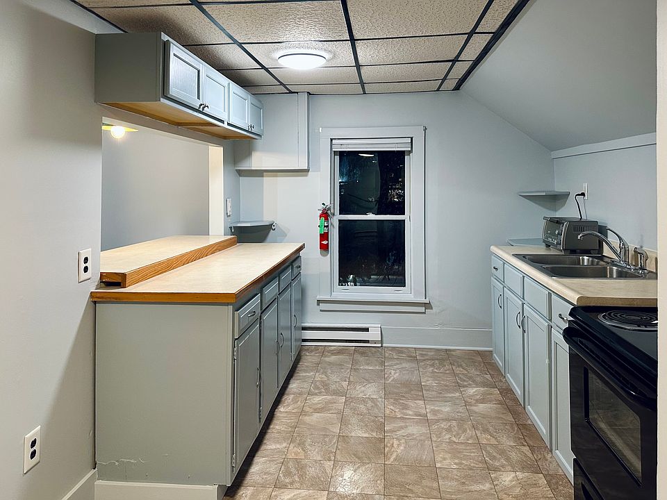 kitchen view (fridge is missing, will be on the left in front of outlet)