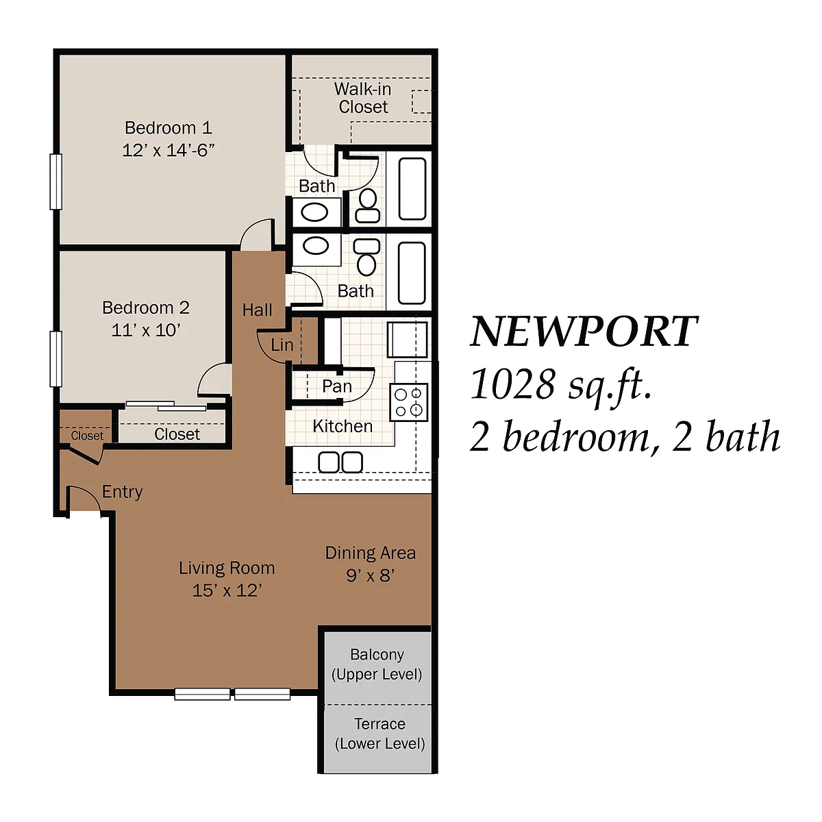 Floor plan 2x2 Newport