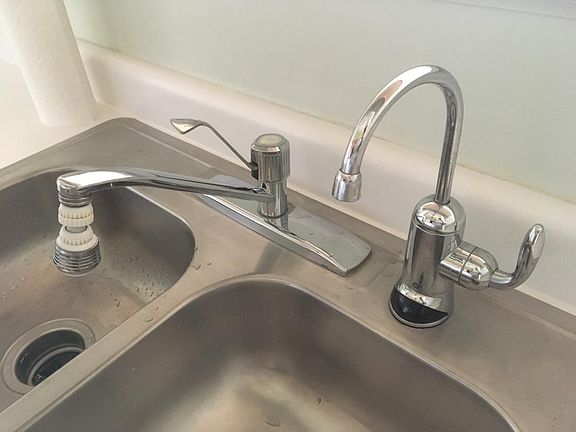 Kitchen sink with filtered water.