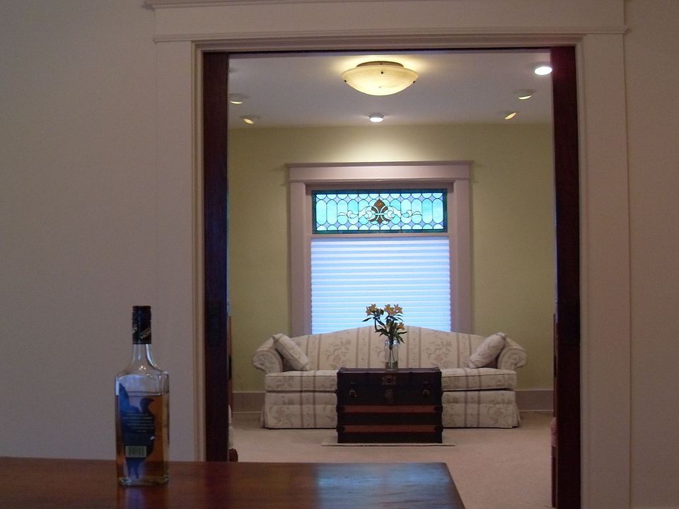 thru pocket doors to living room