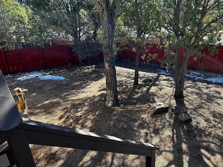 Large fenced in back yard