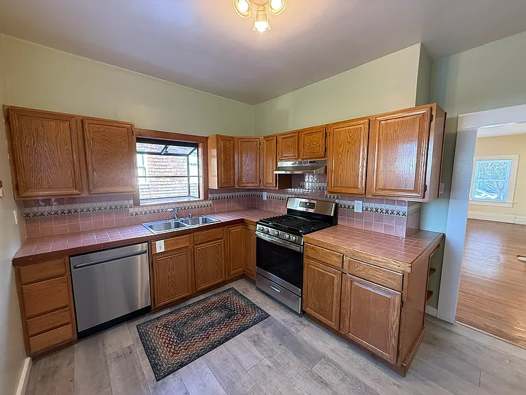 Ample cabinet space and LVP in the kitchen