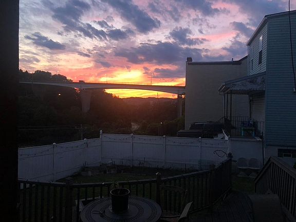 View of sunset from back yard