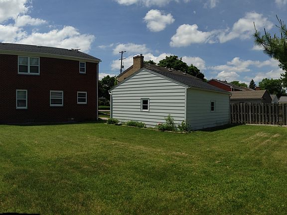 fenced back yard