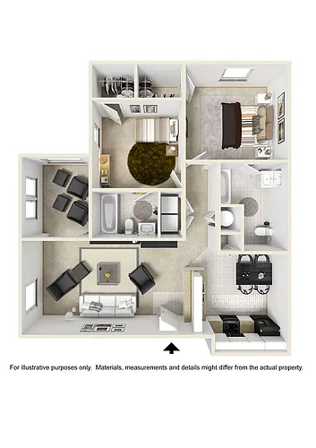 Floor plan 2 Bed 2 Bath (sunroom optional)