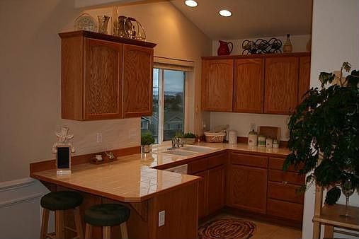 Kitchen, Window looks at Olympic Mts and Puget Sounds
