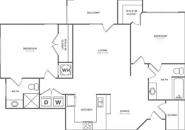 Brighton | 2 bed 2 bath | 1009 sq ft Brighton | 2 bed 2 bath | 1009 sq ft